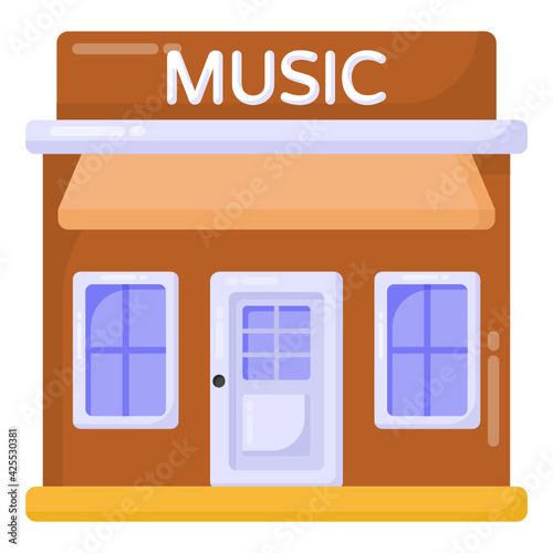 
A well designed flat icon of music studio 

