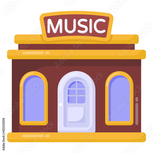 
A well designed flat icon of music studio 


