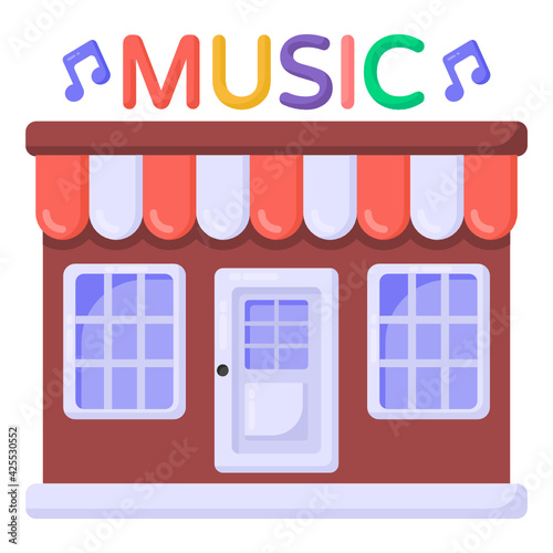 
A well designed flat icon of music studio 

