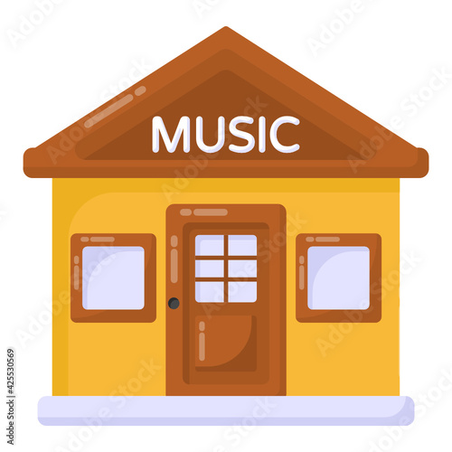 
A well designed flat icon of music studio 

