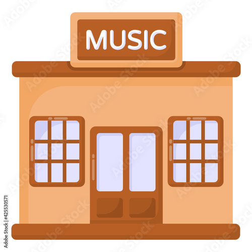 
A well designed flat icon of music studio 

