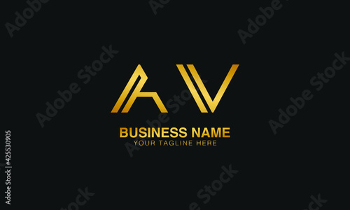 initial logo | AV A V initial based abstract modern minimal creative logo, vector template image. luxury logotype logo, real estate homie logo. typography logo.font logo, lettering logo