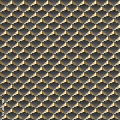 nahtlose Tapete, Hintergrund - Rhombus mit goldenen Ecken