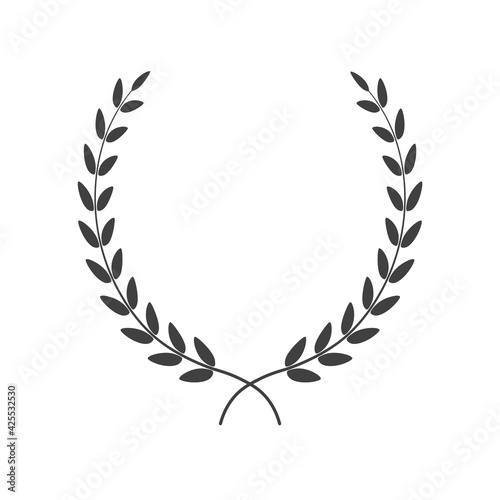 Laurel wreath vector isolated on white.