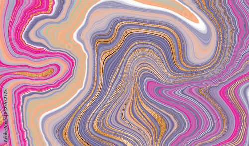 Gold pink marble design. Set of three marble backgrounds. A beautiful combination of pink marble and gold.