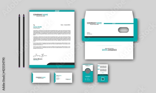 Modern and Elegant Business stationery , Letterhead Corporate Identity Design Template 