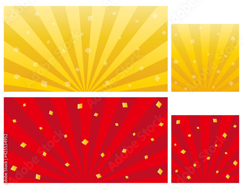 放射線の和風背景　和柄　正月　