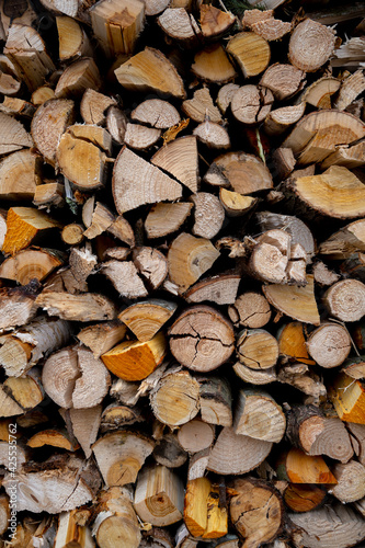 Pile of fresh fire woods