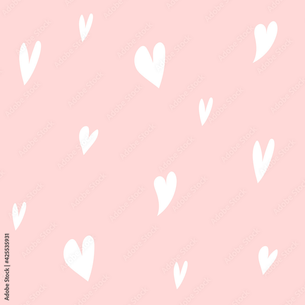 seamless pattern with hearts. digital illustration. decor for valentine's  day. Wallpaper for the children's room. Love is. For the design of wedding  invitations. Clip art for scrapbooking. texture Stock Illustration | Adobe