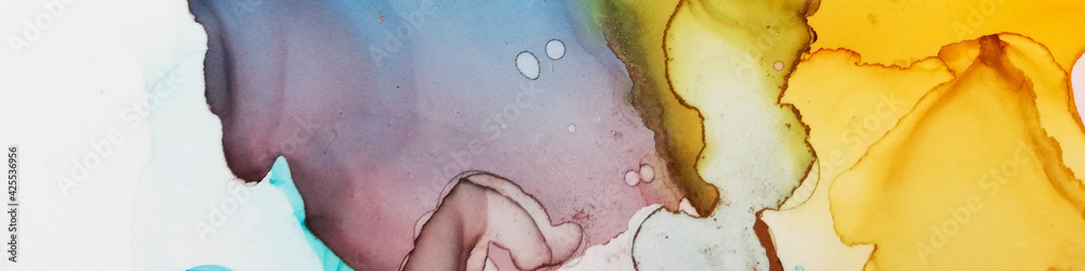 Fototapeta premium Wedding Illustration. Aquarelle Cobalt Pattern.