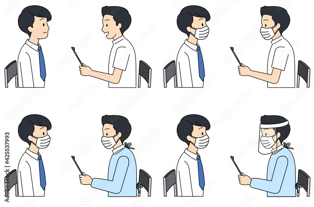 診察を受ける男性 診察を受ける男性