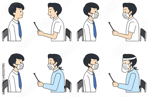診察を受ける男性