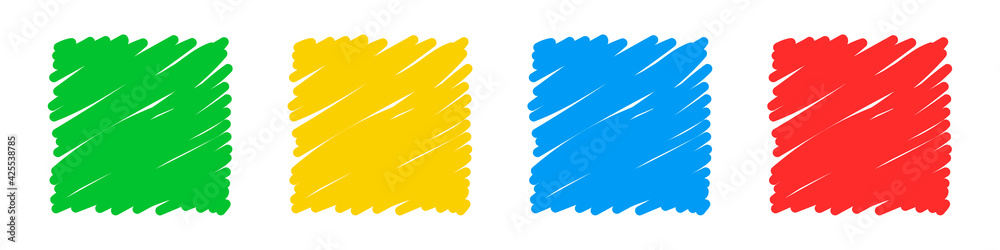 Obraz premium A set of textures for the background hand-drawn in different colors. For web design, mobile applications, interface, etc. Vector illustration