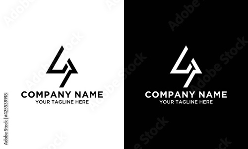 Initial letter lp logo template design simple