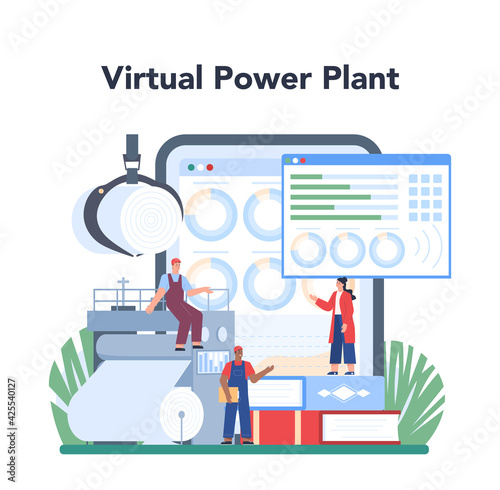 Paper production and wood processing online service or platform
