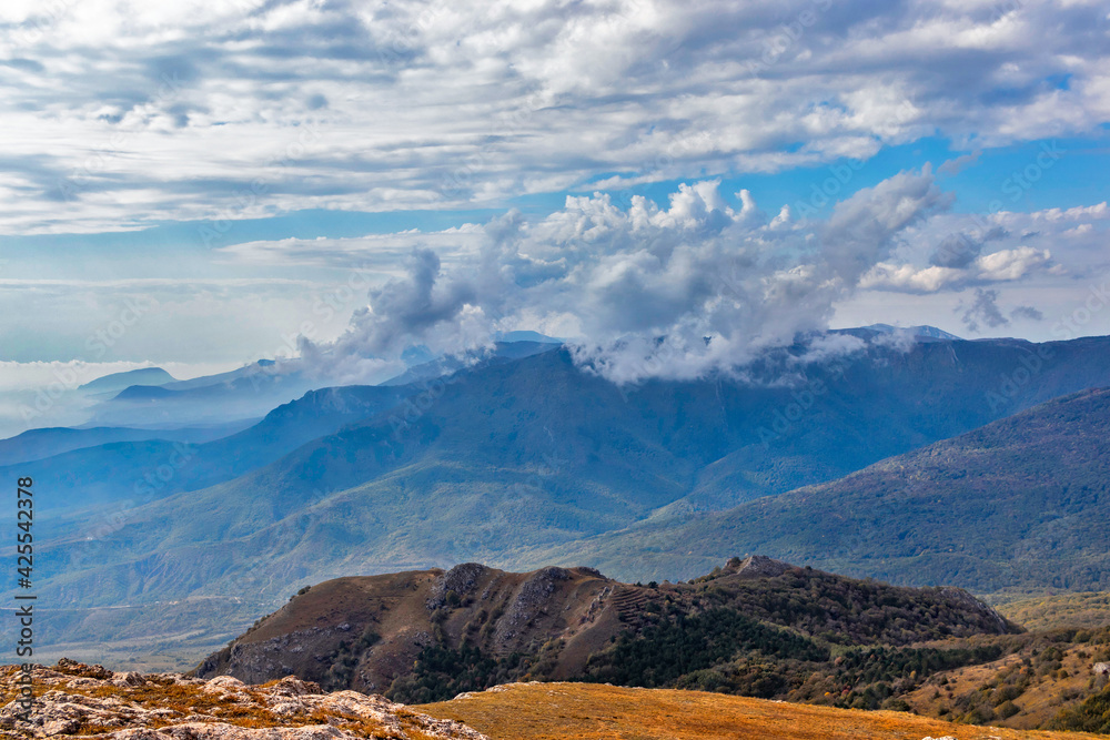 mountains and forests of crimea in an autumn day mountains and forests of crimea in an autumn day