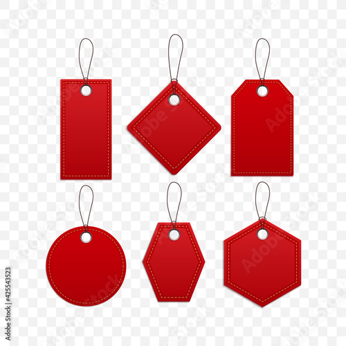 Set of blank labels. Tags and badges. Vector illustration