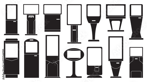 Terminal isolated black set icon.Vector illustration illustration atm on white background .black vector set icon terminal.