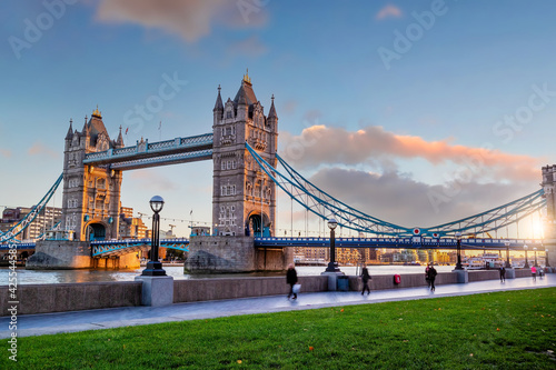 Photography London city skyline with Tower Bridge, cityscape in UK
