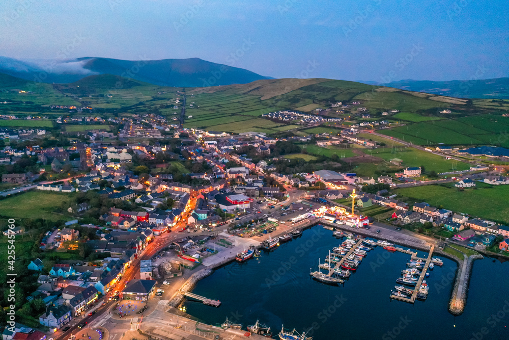 Dingle Ireland aerial amazing scenery view old Irish landmark traditional town 