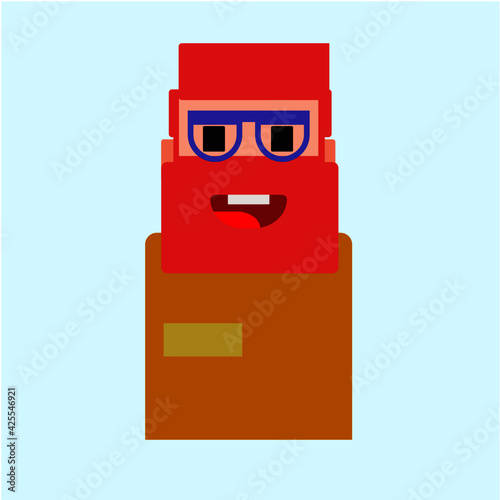 Man with beard, glasses, smile.