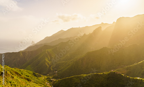 Landscape with north coast Anaga at sunrise in Tenerife, Canary Islands, Spain