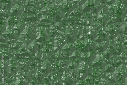 creative green computer crystals pattern computer art texture background illustration