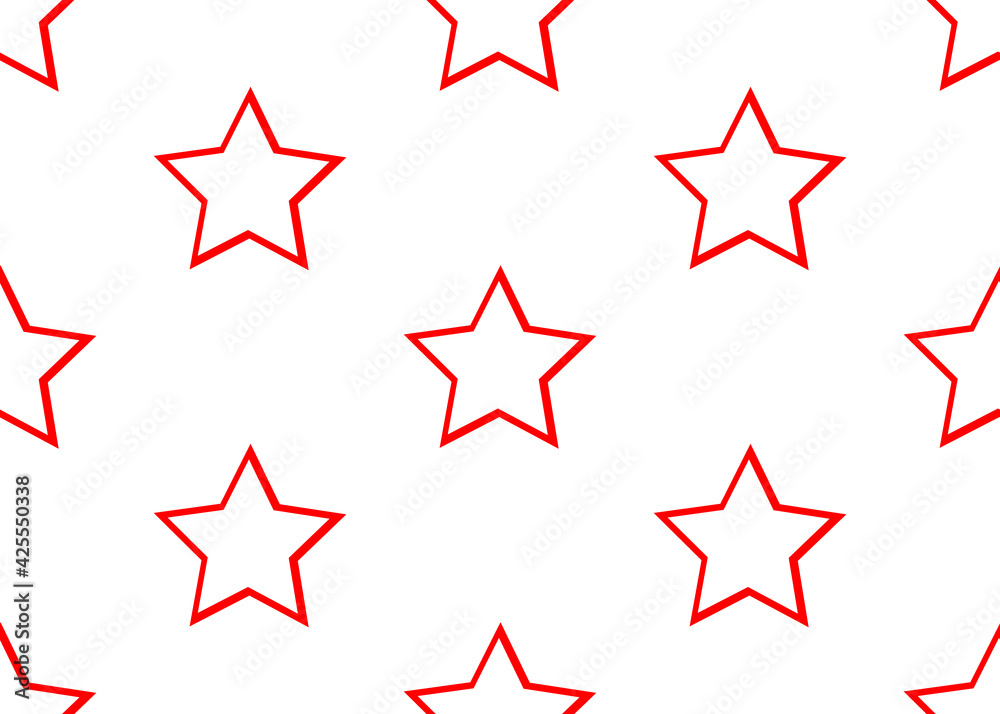 Red linear stars Seamless texture. For gift paper and fabrics. Red linear stars Seamless texture. For gift paper and fabrics.