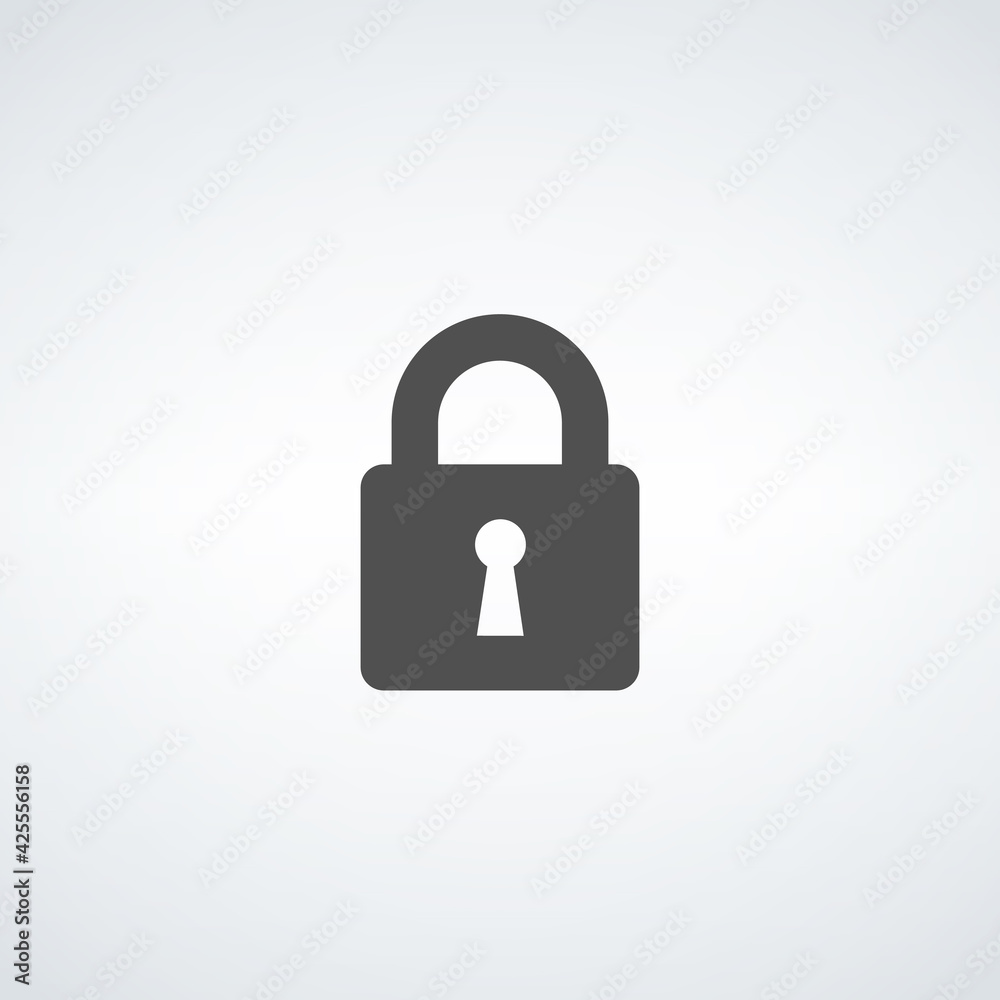 lock privacy protection icon. Stock Vector illustration isolated on white background. lock privacy protection icon. Stock Vector illustration isolated on white background.