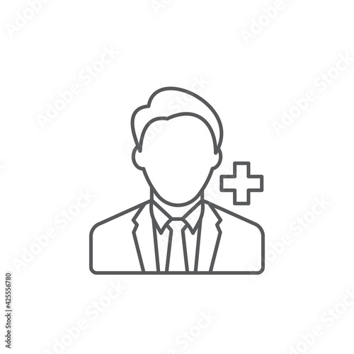 Doctor Consultation Icon. Flat Design. Isolated.