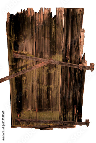 Old door, very old entrance, old crumbling wood.