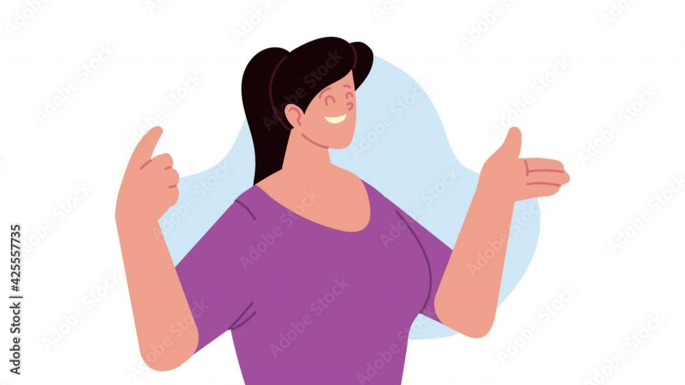young woman speaking character animation young woman speaking character animation