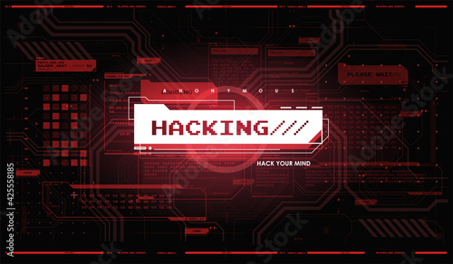 Futuristic UI concept. Futuristic interface elements set. Hacker interface. Internet privacy and safety. Abstract terminal console. Hud background. Hacking process.