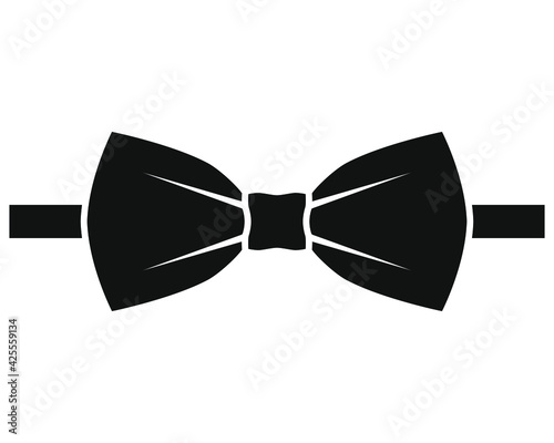 Canvas Print Black bow tie icon