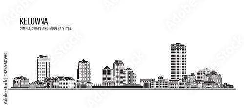 Cityscape Building Abstract Simple shape and modern style art Vector design - Kelowna © ananaline