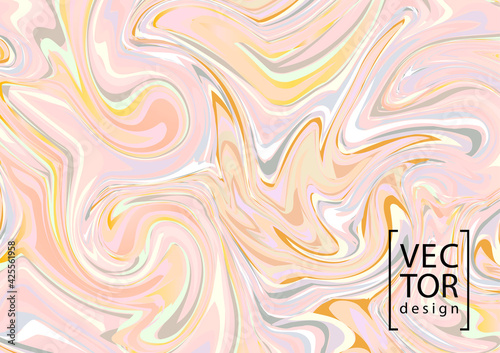 Vector liquid abstract marble painting background. Colorful fluid backdrop. EPS 10.