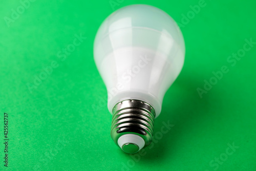 LED lamp with incandescent bulbs on the background. photography led lamp