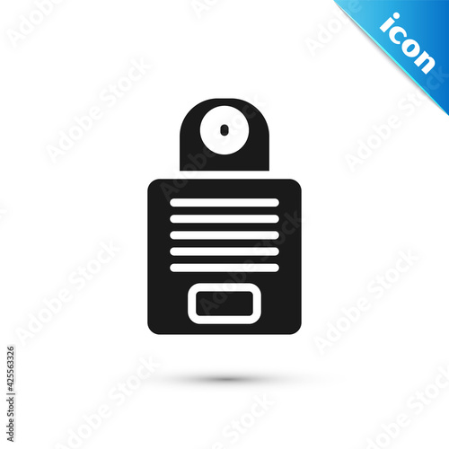 Grey Intercom icon isolated on white background. Vector