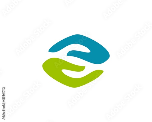 letter s hand icon vector