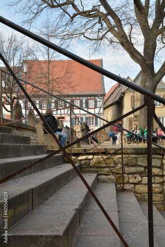 treppe im historischen ortskern von westhofen photo