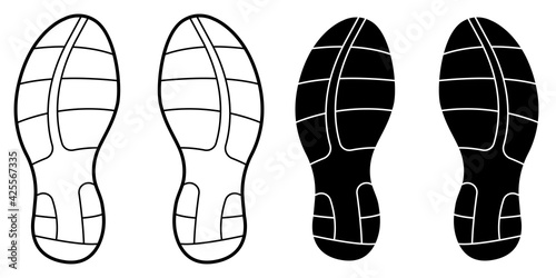 sports sneaker sole, running shoes. Active healthy lifestyle. Black and white vector