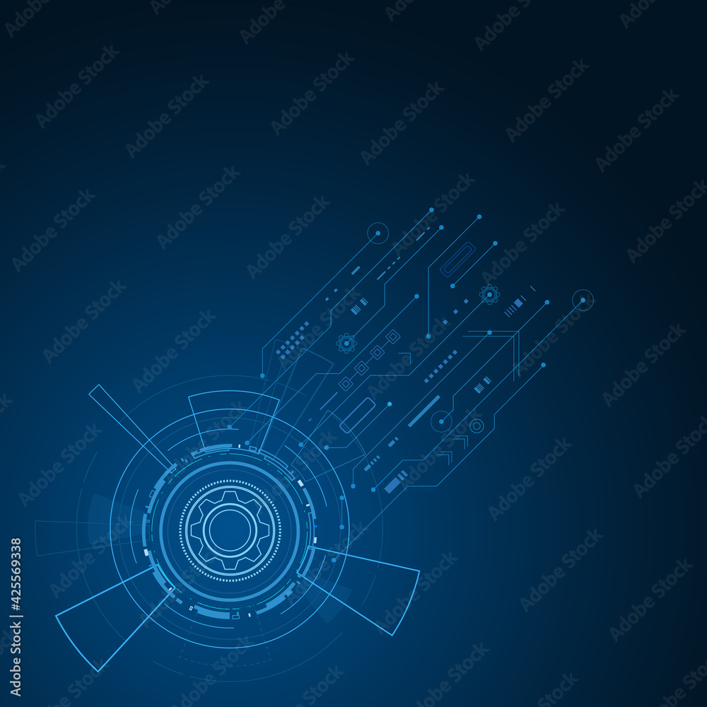 Futuristic technology abstract template , innovative virtual user interfaces , HUD , arrow speed background vector	
