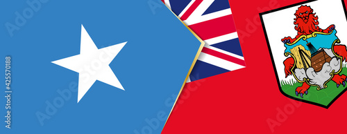 Somalia and Bermuda flags, two vector flags.