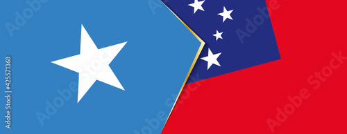 Somalia and Samoa flags, two vector flags.