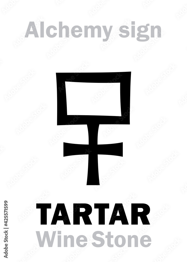 Alchemy Alphabet TARTAR (Tartarus), Wine Stone, Tooth Stone, Cream of