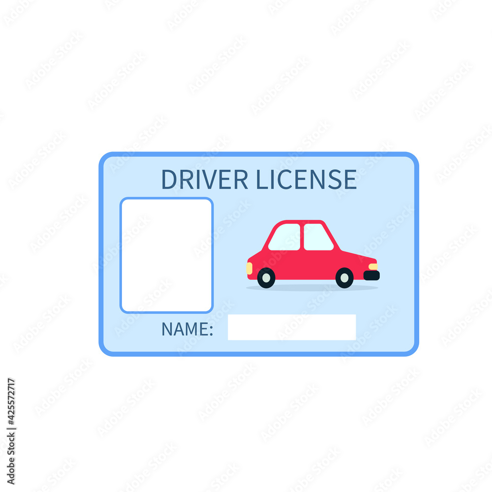 Kids driving license template. Clipart image Stock Vector | Adobe Stock