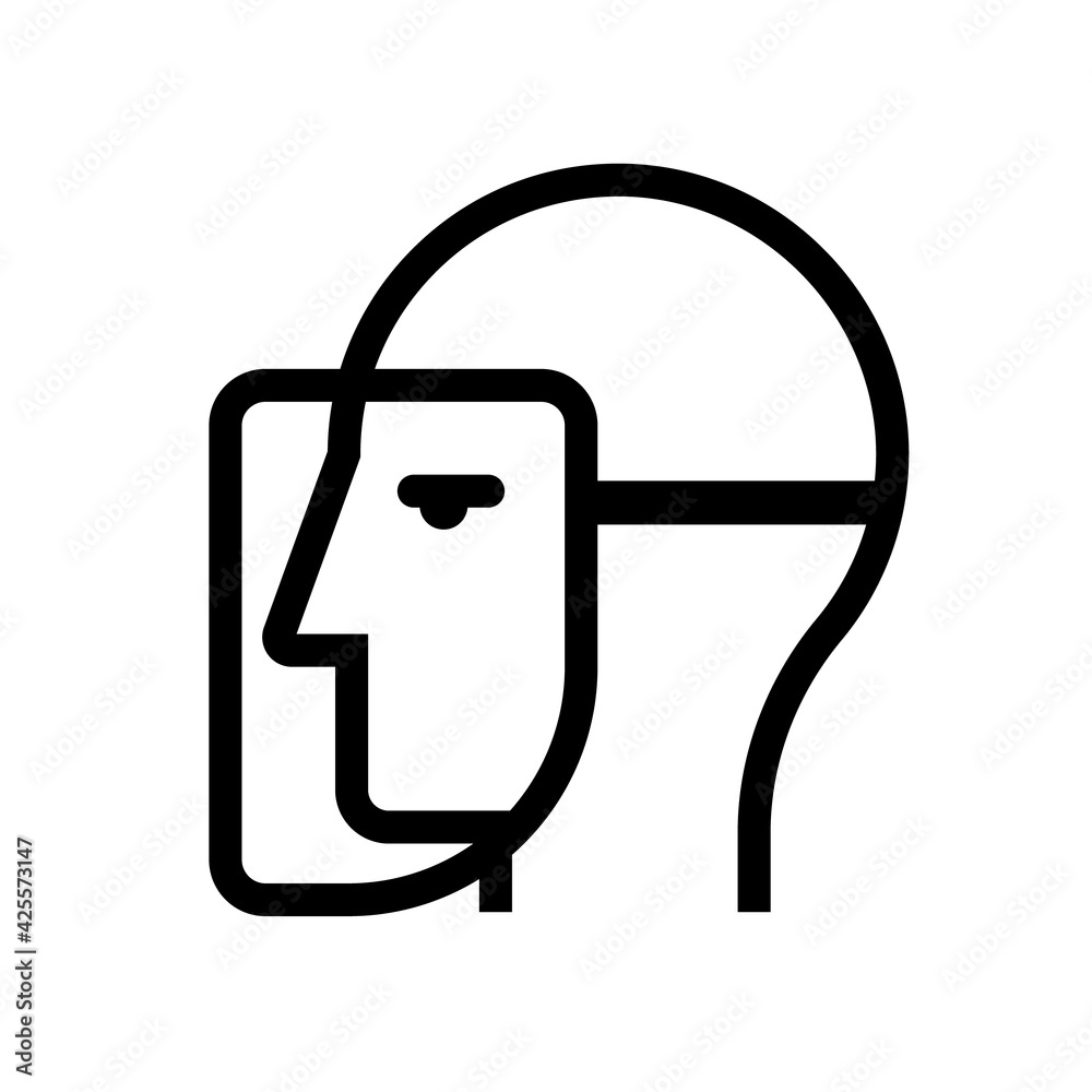 Full face shield line icon. Clipart image isolated on white background Full face shield line icon. Clipart image isolated on white background