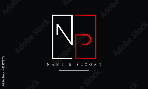 PN, NP, P, N abstract letters logo monogram