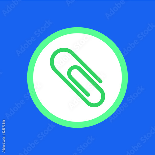 paper clip, email attachment, attached file. paper clip attachment icon. vector illustration