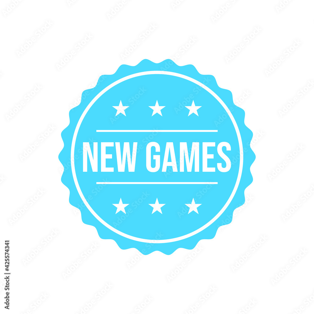 New games label design vector